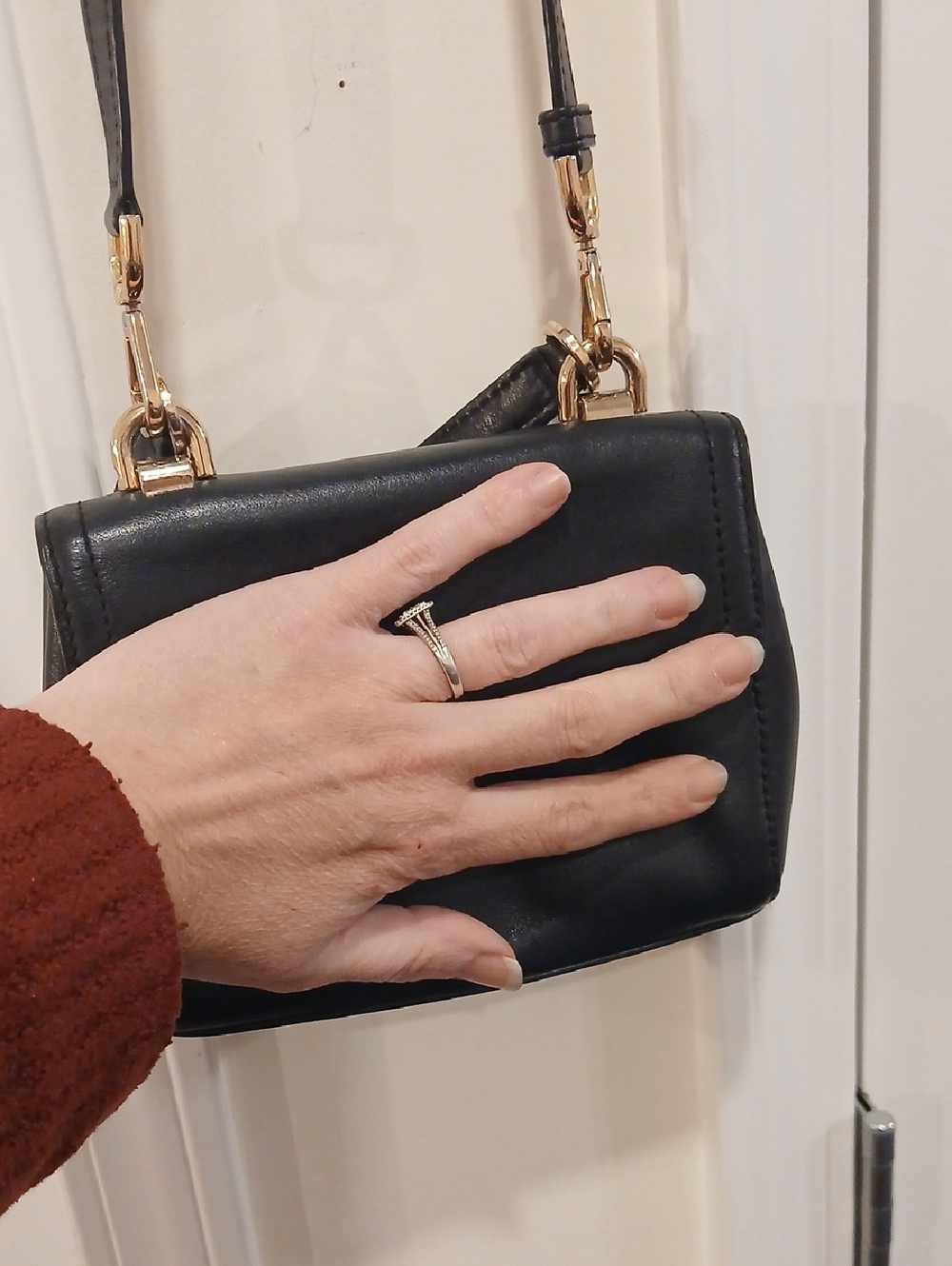 Michael Kors Small Black Leather Crossbody - Picture 9 of 10